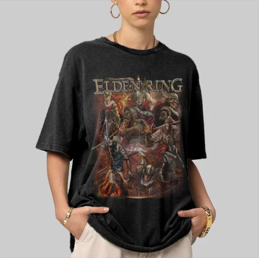 Tanished Elden Ring Gamer Heavy Metal Unisex T-Shirt