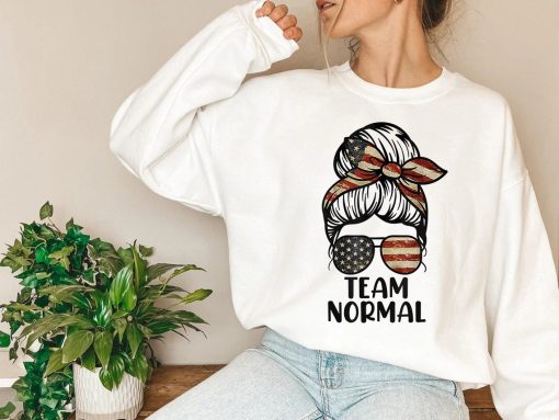 Team Normal Messy Bun Girl Unisex Sweatshirt