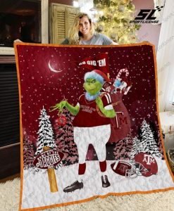 Texas A&ampM Aggies Grinch Quilt Blanket