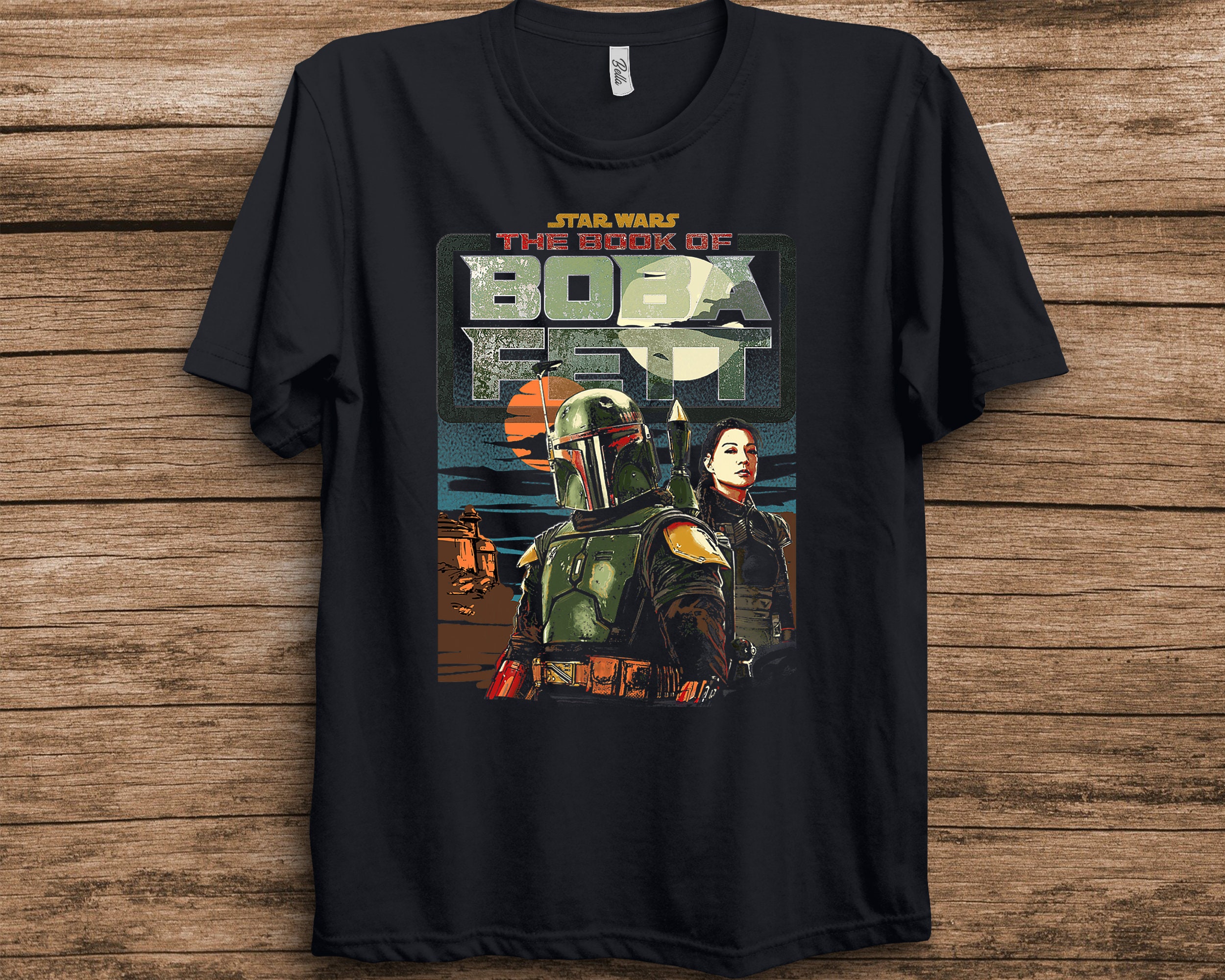 The Book Of Boba Fett Fennec Shand Sunrise Logo Star Wars Unisex T-Shirt