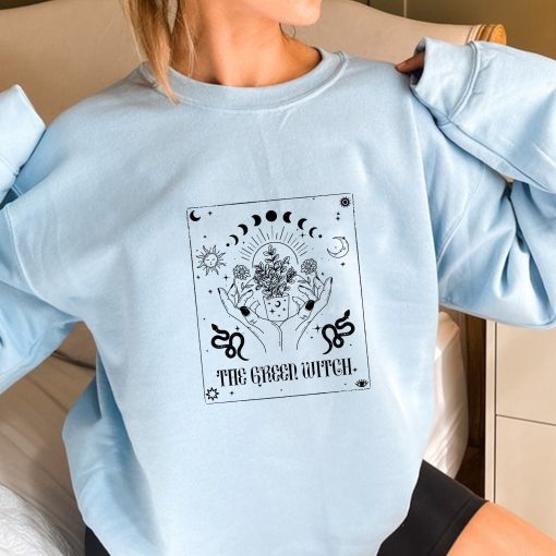 The Green Witch Sun And Moon Unisex Sweatshirt