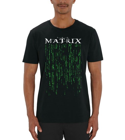 The Matrix Green Code Mens Black T-Shirt