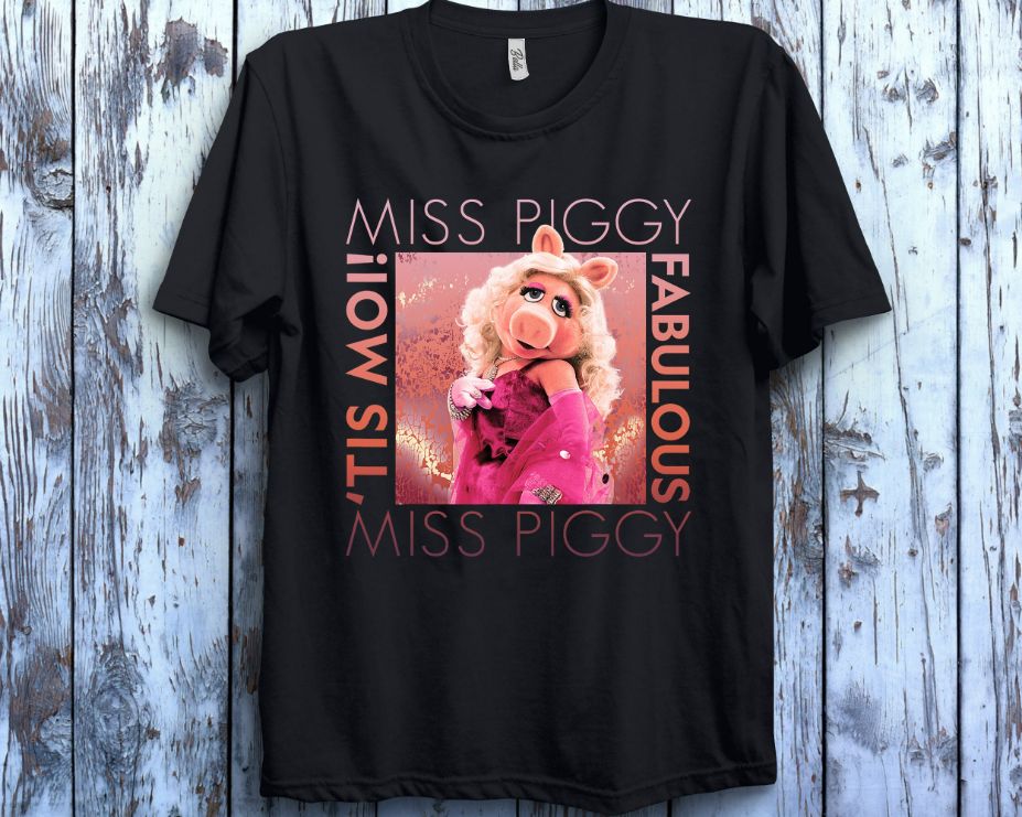 The Muppets Miss Piggy Tis Moi Fabulous Disney Unisex Gift T-Shirt
