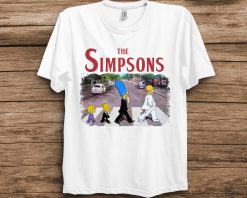 The Simpsons Abbey Road Funny Simpsons Family Unisex T-Shirt