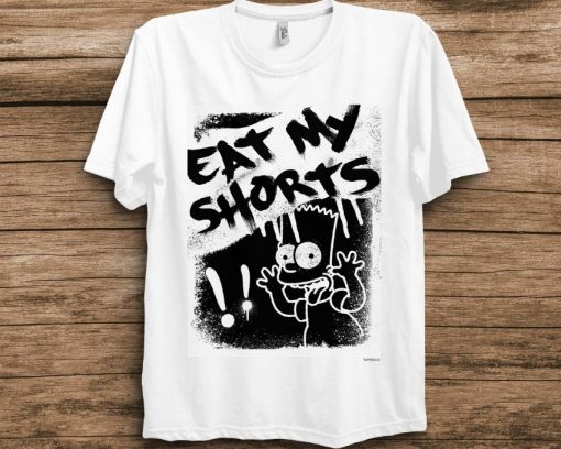 The Simpsons Bart Simpson Eat My Shorts Spray-Paint Graffiti T-Shirt