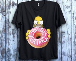 The Simpsons Homer Cant Talk Eating Donut Funny Unisex Gift T-Shirt