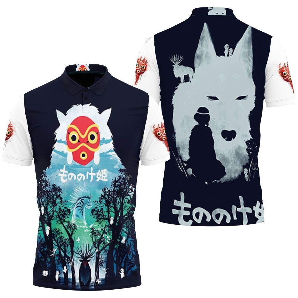 The Soul In The Forest Shishigami Deer God Princess Mononoke Polo Shirt All Over Print Shirt 3d T-shirt