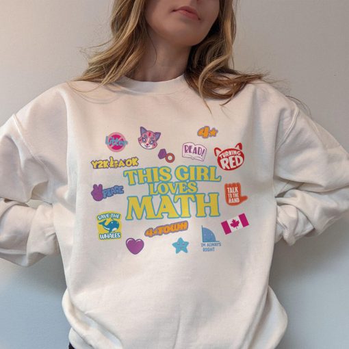 This Girl Loves Math Turning Red Unisex Sweatshirt