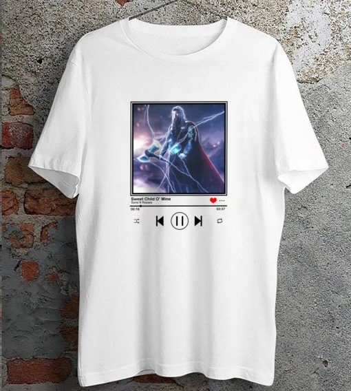 Thor Love And Thunder Thor 4 Marvel New Movie 2022 Chris Hemsworth Thor Mighty Child O’ Mine Guns N’ Roses Unisex T-Shirt