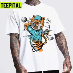 Tiger Er With Cap Golf Pga Tour Unisex T-Shirt