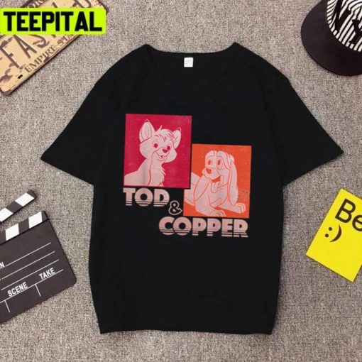 Tod & Copper Retro The Fox And The Hound Unisex T-Shirt