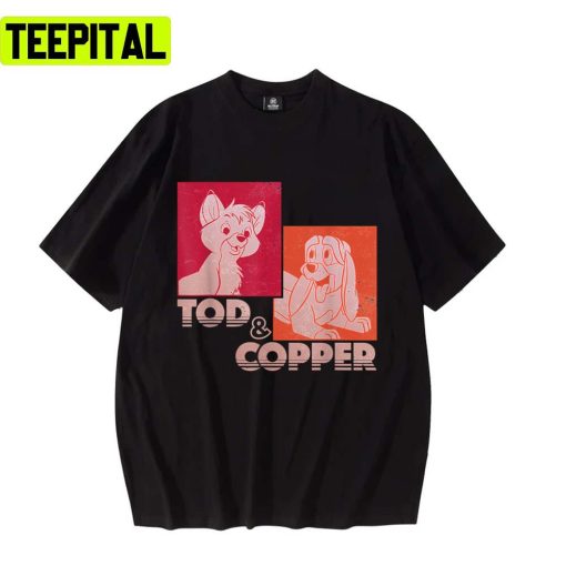 Tod & Copper Retro The Fox And The Hound Unisex T-Shirt