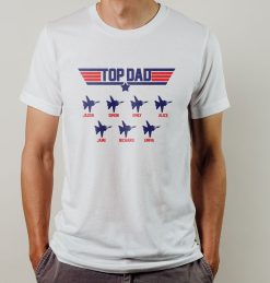 Top Dad Fathers Day Personalized Dad Airplane Unisex T-Shirt