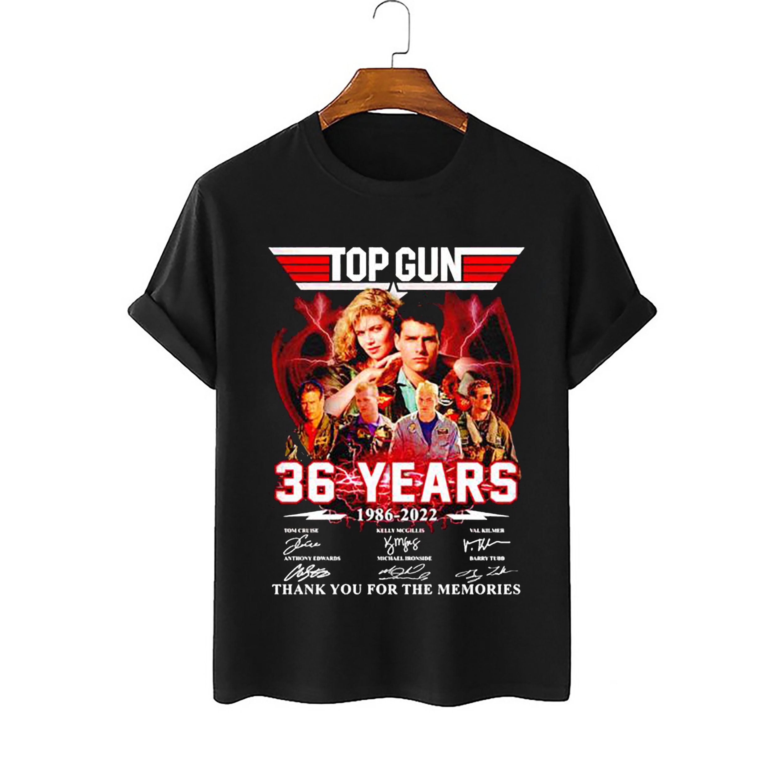 Top Gun 36 Years 1986 2022 Thank You For The Memories Signatures Unisex T-Shirt