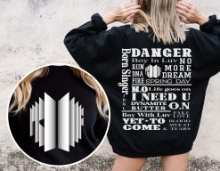 Tracklist Bts All Album Yet To Come We Are Bullet Proof Unisex Sweatshirt