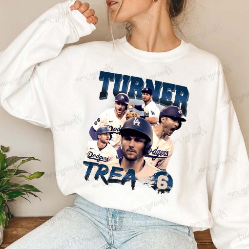 Trea Turner 90s Baseball Los Angeles Dodgers Retro Design Unisex T-Shirt