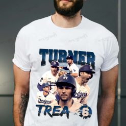 Trea Turner 90s Baseball Los Angeles Dodgers Retro Design Unisex T-Shirt