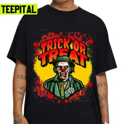 Trick Or Treat Halloween Zombie Scary Clown Bloody Monster Horror Joker Unisex T-Shirt