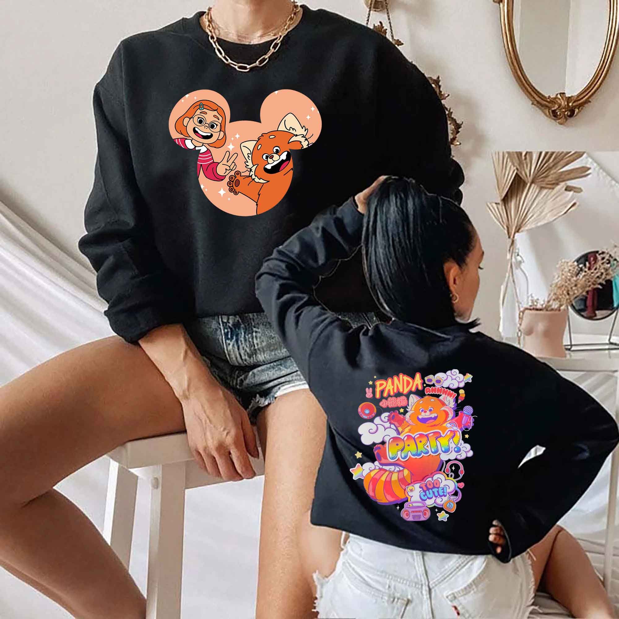 Red best sale disney sweatshirt