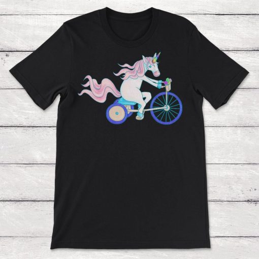 Unicorn Riding a Tricycle Unisex T-Shirt