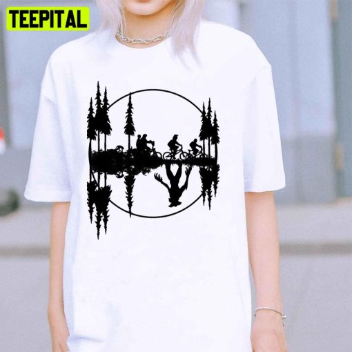 Upside Down Stranger Things Black Art Unisex T-Shirt