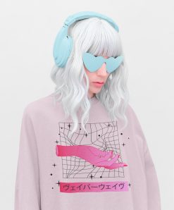 Vaporwave Japanese Kanji Art Unisex Sweatshirt