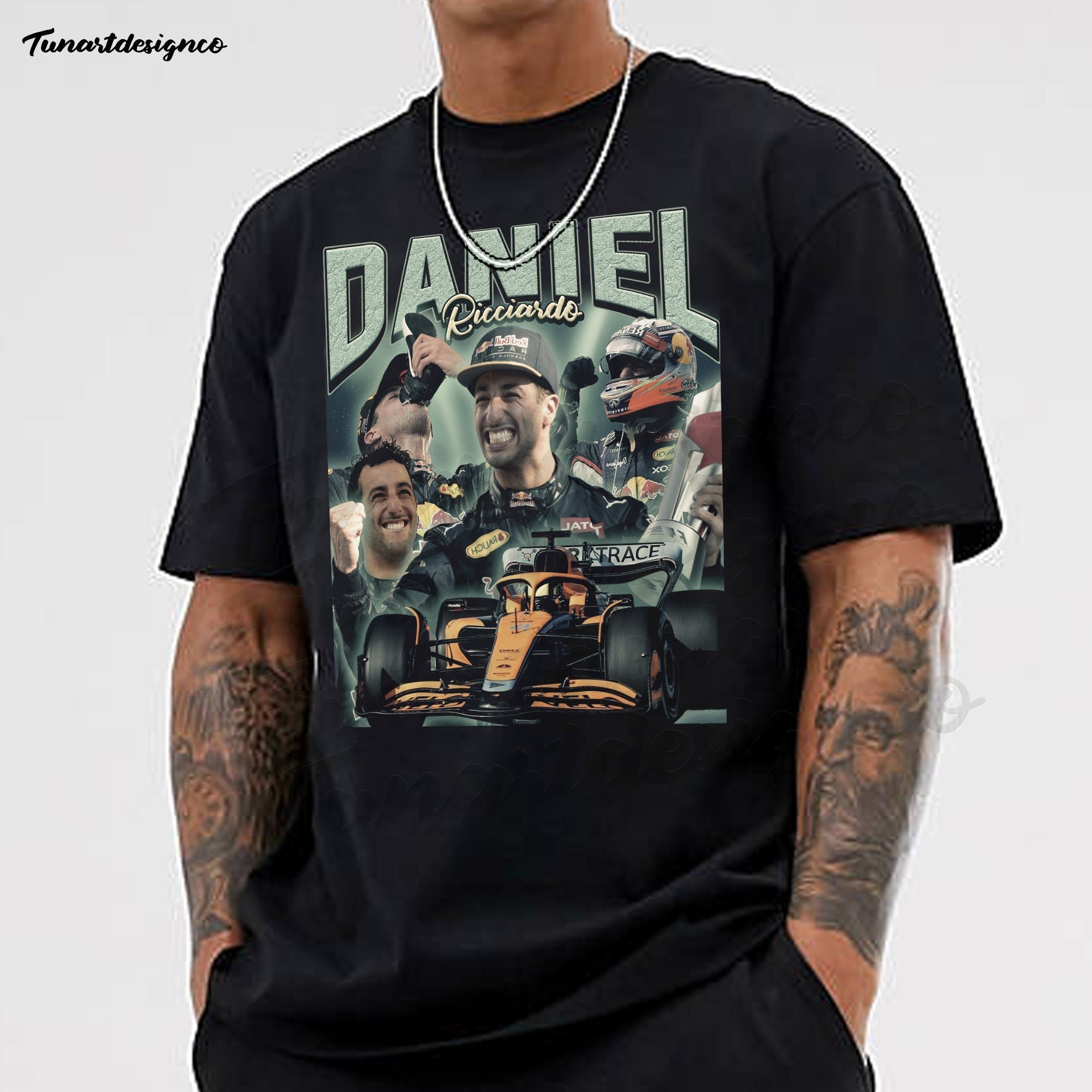 Vintage 90s Daniel Ricciardo Grand Prix F1 Formula Racing Unisex T-Shirt