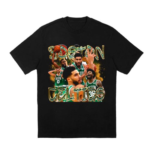 Vintage Bos Bootleg 90s Jayson Tatum Jaylen Brown Marcus Smart, Al Horford, Daniel Theis Shirt, Basketball Finals Unisex T-Shirt