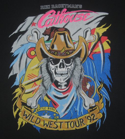 Vintage Cathouse Riki Rachtman’s 1992 Wild West Tour Concert Unisex T-Shirt