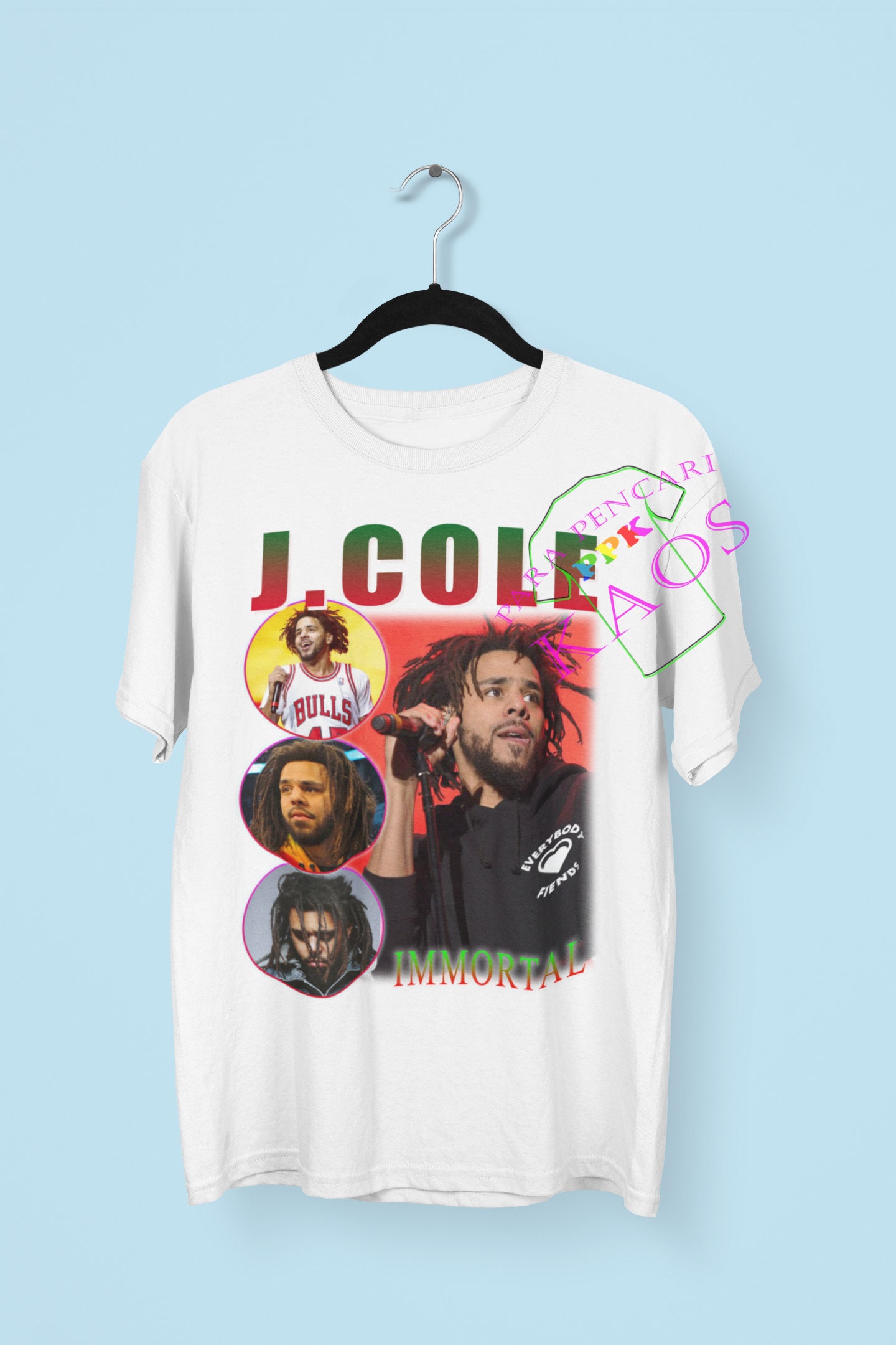 Vintage J Cole Bootleg Raptees 90s Unisex T-Shirt