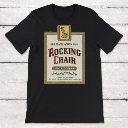 Vintage Labels Old Mr Boston Brand Rocking Chair White Label Blended Whiskey Unisex T-Shirt