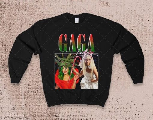 Vintage Lady Gaga Rap Hip Hop 90s Retro Art Unisex Sweatshirt