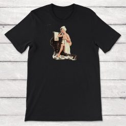 Vintage Pinup Girl Clipart Bath Time Unisex T-Shirt