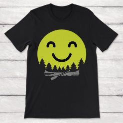 Vintage Sunrise Retro Sunset Smiley Face Canoe Unisex T-Shirt