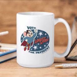 Vote Mighty Mouse For President Premium Sublime Ceramic Coffee Mug White