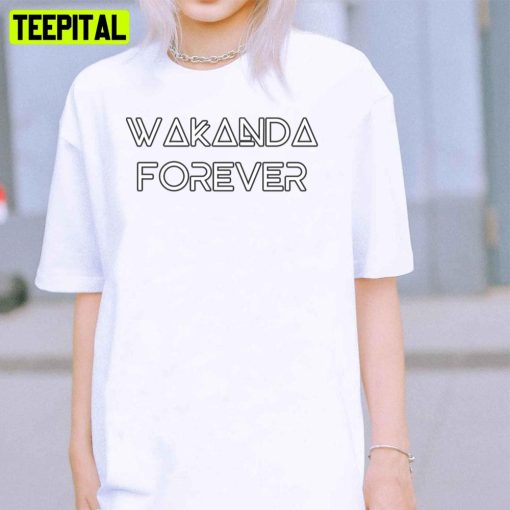 Wakanda Forever Art Text Unisex T-Shirt