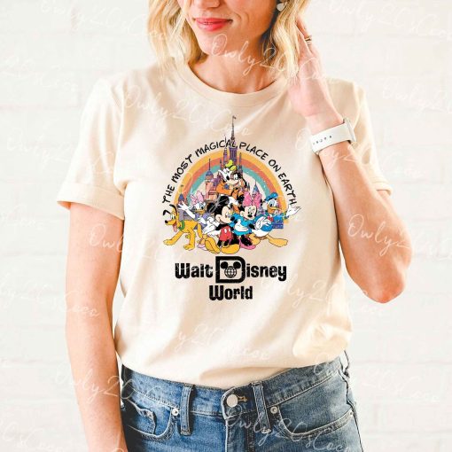 Walt Disneyworld Vintage Crewneck Sweatshirt, Most Magical Place On Earth Shirt, Disney Epcot Sweatshirt, Matching Family Disney Shirt Unisex T-Shirt