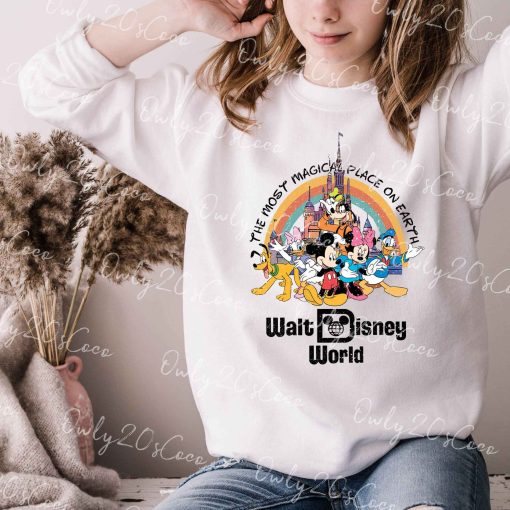 Walt Disneyworld Vintage Crewneck Sweatshirt, Most Magical Place On Earth Shirt, Disney Epcot Sweatshirt, Matching Family Disney Shirt Unisex T-Shirt