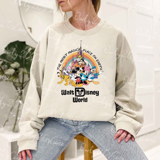 Walt Disneyworld Vintage Crewneck Sweatshirt, Most Magical Place On Earth Shirt, Disney Epcot Sweatshirt, Matching Family Disney Shirt Unisex T-Shirt