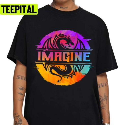 Watercolour Graphic Dragon Imagine Dragon Unisex T-Shirt