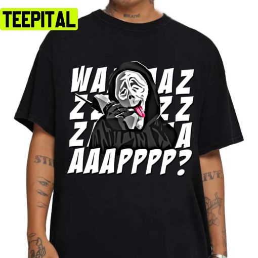 Wazzzaapp Ghostface Scream Design Unisex T-Shirt