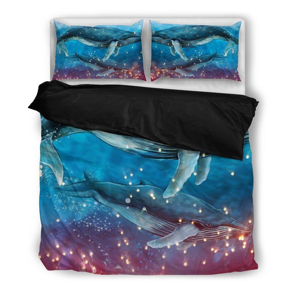 Whales Star Lights Cotton Bedding Sets