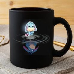 Winnie The Pooh Eeyore Water Premium Sublime Ceramic Coffee Mug Black
