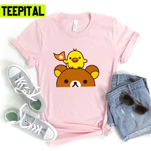 Yellow Duck And Bear Rilakkuma And Korilakkuma Unisex T-Shirt