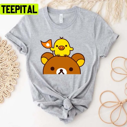 Yellow Duck And Bear Rilakkuma And Korilakkuma Unisex T-Shirt