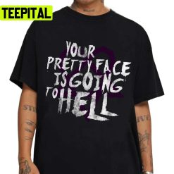 Your Pretty Face Is Going To Hell Heartagram Him Retro Rock Band Unisex T-Shirt