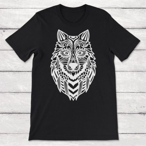 Zentangle Wolf Unisex T-Shirt