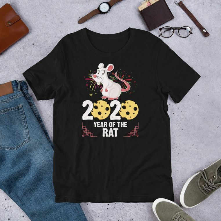 2020 Year of The Rat Chinese Zodiac Happy New Year Cute Gift Short-Sleeve Unisex T-Shirt