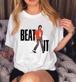 2022 Michael Jackson Beat It Tour Brad Pitt Wearing A Michael Jackson Unisex T-Shirt