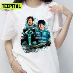 2022 New Car Signed Lance Aston Sebastian Vettel Martin Formula One Car Racing Nascar F1 Unisex T-Shirt
